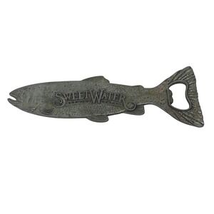 Sweetwater Brewing Company Bottle Opener 6.5in Silver Trout Fish Beer Barware